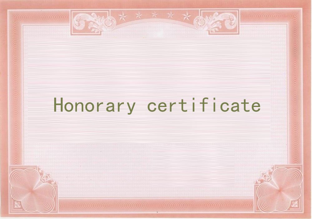 Certificate of Honor 5