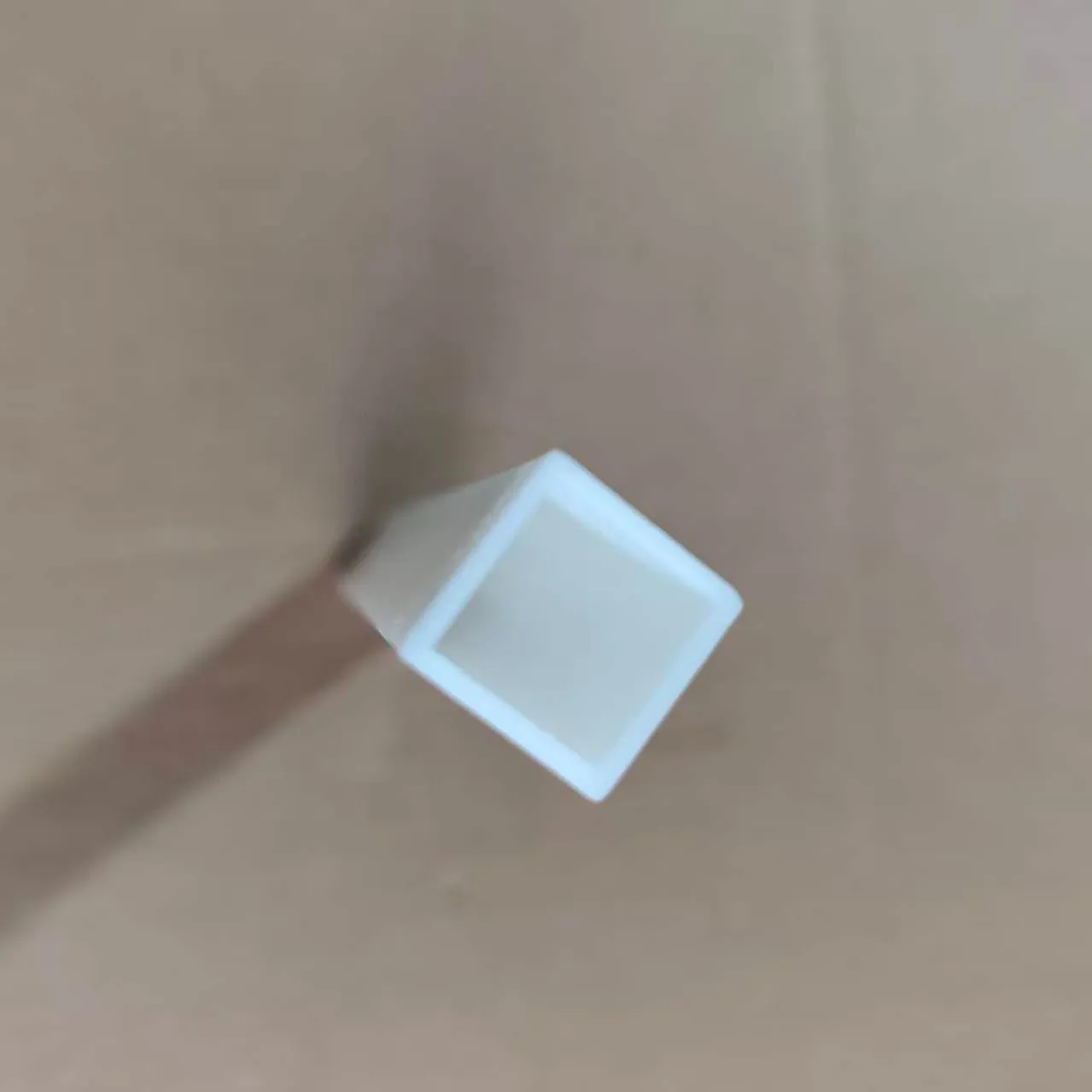 Hollow White PVC Square Tube, Rigid Plas